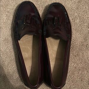 Bass Burgundy Leather Loafers